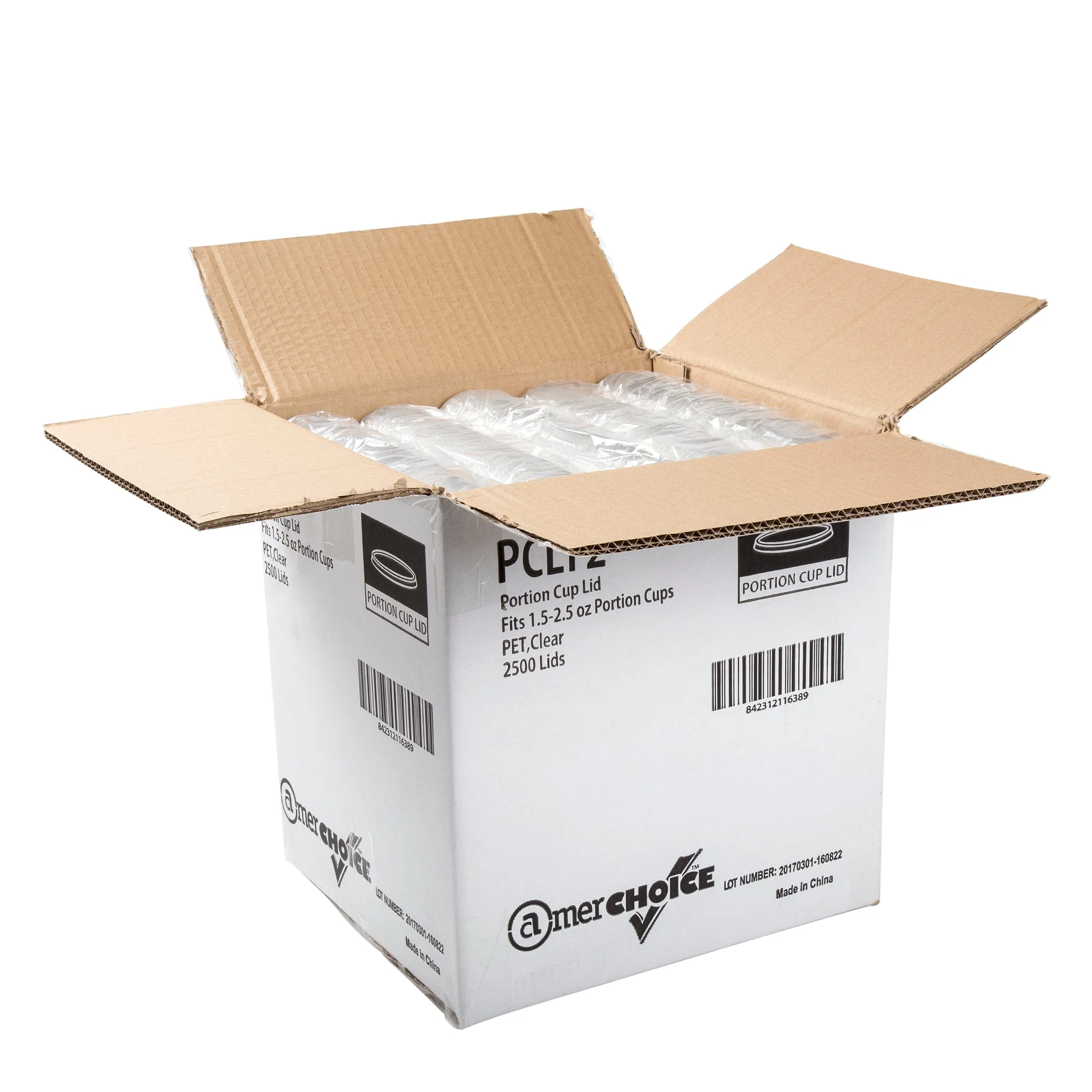 1.5-2.5 oz. PET Clear Portion Cup Lids, Case of 2,500