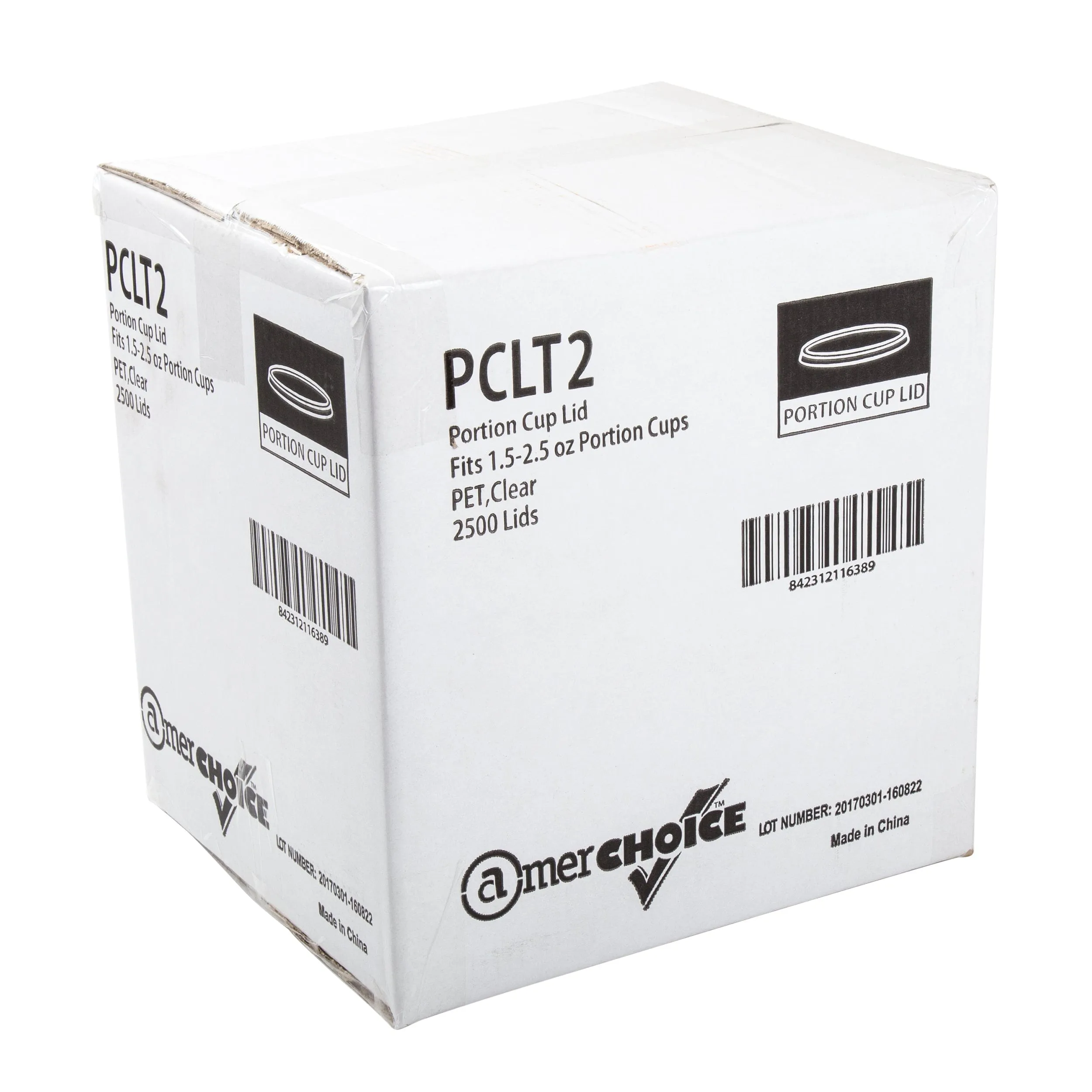 1.5-2.5 oz. PET Clear Portion Cup Lids, Case of 2,500