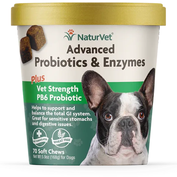 20% OFF: NaturVet Advanced Probiotics & Enzymes Soft Chew For Dogs