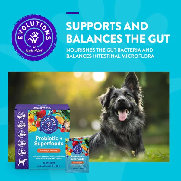 20% OFF: NaturVet Evolutions Probiotic   Superfoods (Digestive Powder) Sachets For Dogs