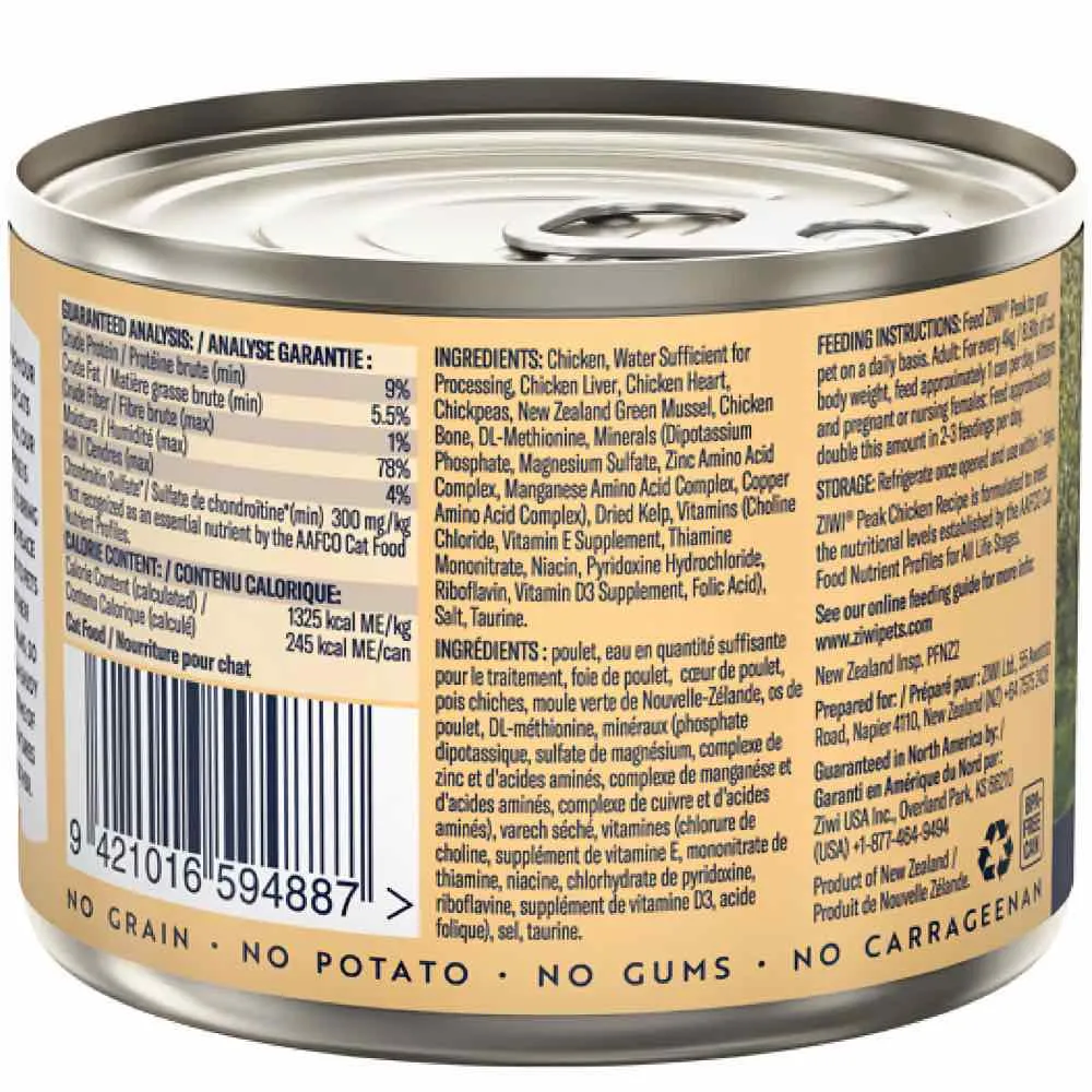 20% OFF: ZiwiPeak Chicken Grain-Free Canned Cat Food 185g
