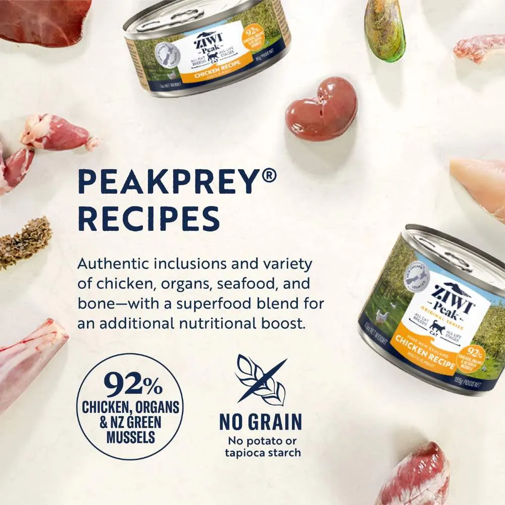 20% OFF: ZiwiPeak Chicken Grain-Free Canned Cat Food 185g