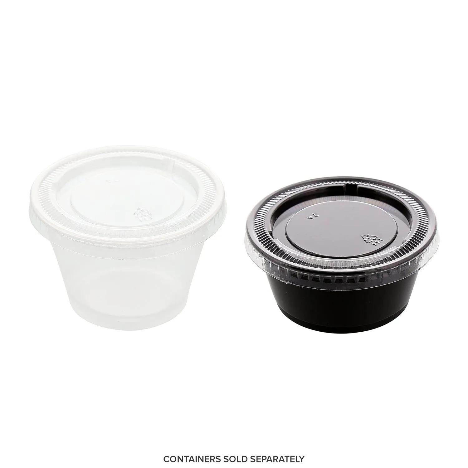 3.25/4/5.5 oz. PET Clear Portion Cup Lids, Case of 2,500