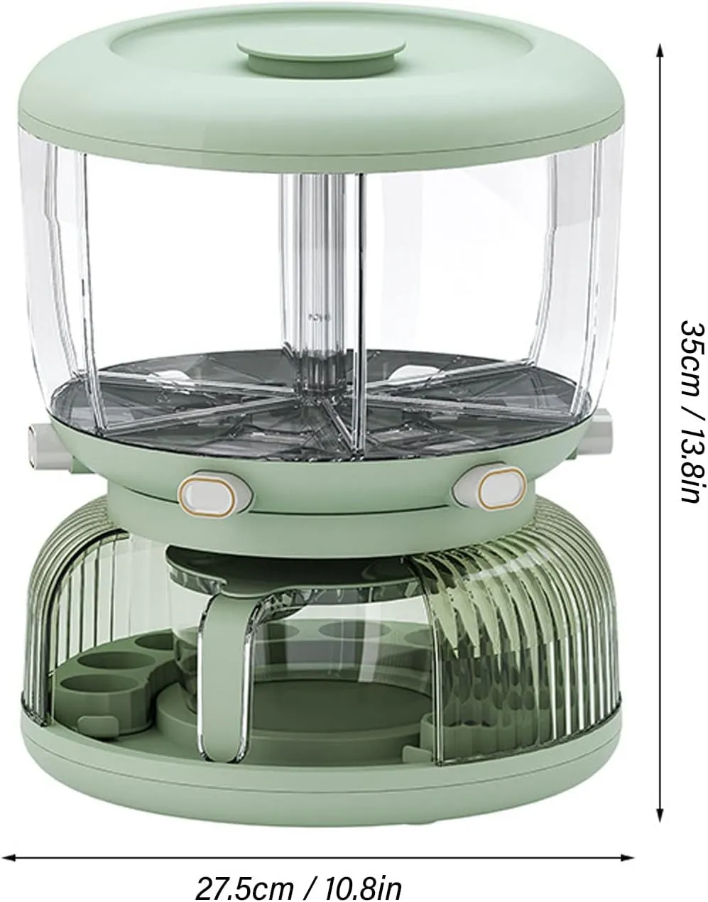 360 Degree Rotating Grain Storage Dispenser -White