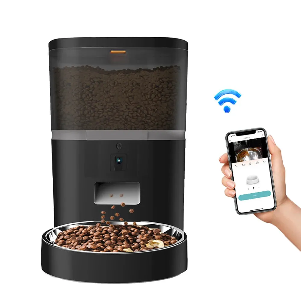 4L Smart Automatic Dog Feeder with Camera - Remote Feeding Control & Custom Meal Scheduling