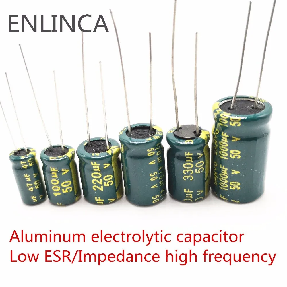 5-20pcs 10V 16V 25V 35V 50V Low ESR high frequency aluminum capacitor 47UF 100UF 220UF 330UF 470UF 680UF 1000UF 1500UF 2200UF
