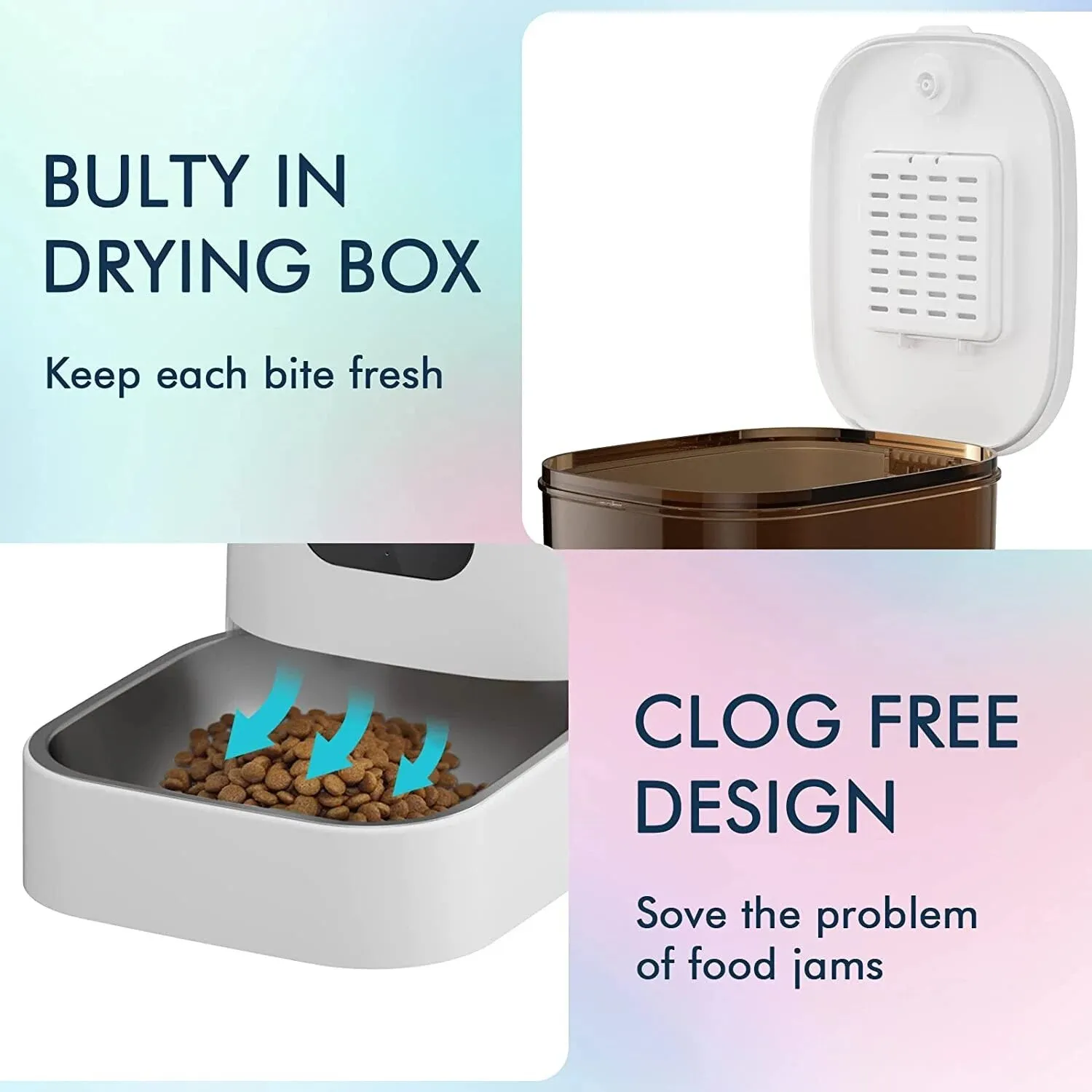 6L Automatic Cat Feeder - Timing with Camera Video Smart Pet Feeder for Cat Dogs Intelligent Dry Food Dispenser Voice Recorde Bowl