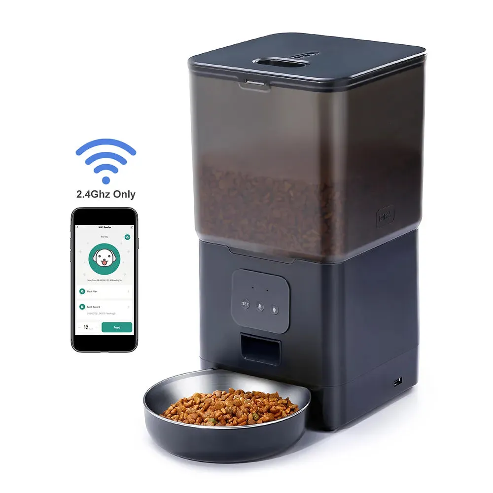 6L Cat Timing Feeder - Tuya APP Smart Cat Feeder Pet Dog Food Automatic Dispenser Suitable for Small Cats and Dogs Remote Feeding