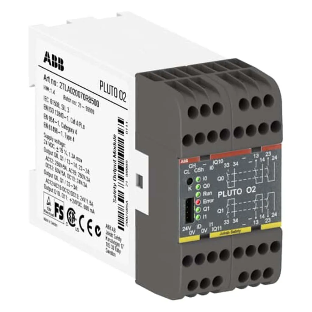 ABB Pluto O2 Programmable Safety Controller 2TLA020070R8500