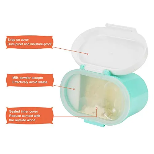 Accmor Portable Formula Dispenser with Scoop, BPA Free Milk Powder Container, Baby Food Storage, Candy Fruit Box, Snack Containers, for Infant Toddler Children Travel