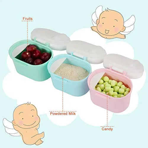Accmor Portable Formula Dispenser with Scoop, BPA Free Milk Powder Container, Baby Food Storage, Candy Fruit Box, Snack Containers, for Infant Toddler Children Travel