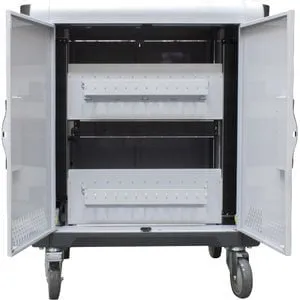 ALOGIC SMARTBOX 24 BAY NOTEBOOK/CHROMEBOOK & TABLET CHARGING TROLLEY - UP TO 15.6IN DEVICES -WITH AUX POWER OUTLETS