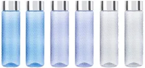 Amazon Brand - Solimo Plastic Water Bottle Set (6 Pieces, Multicolor)