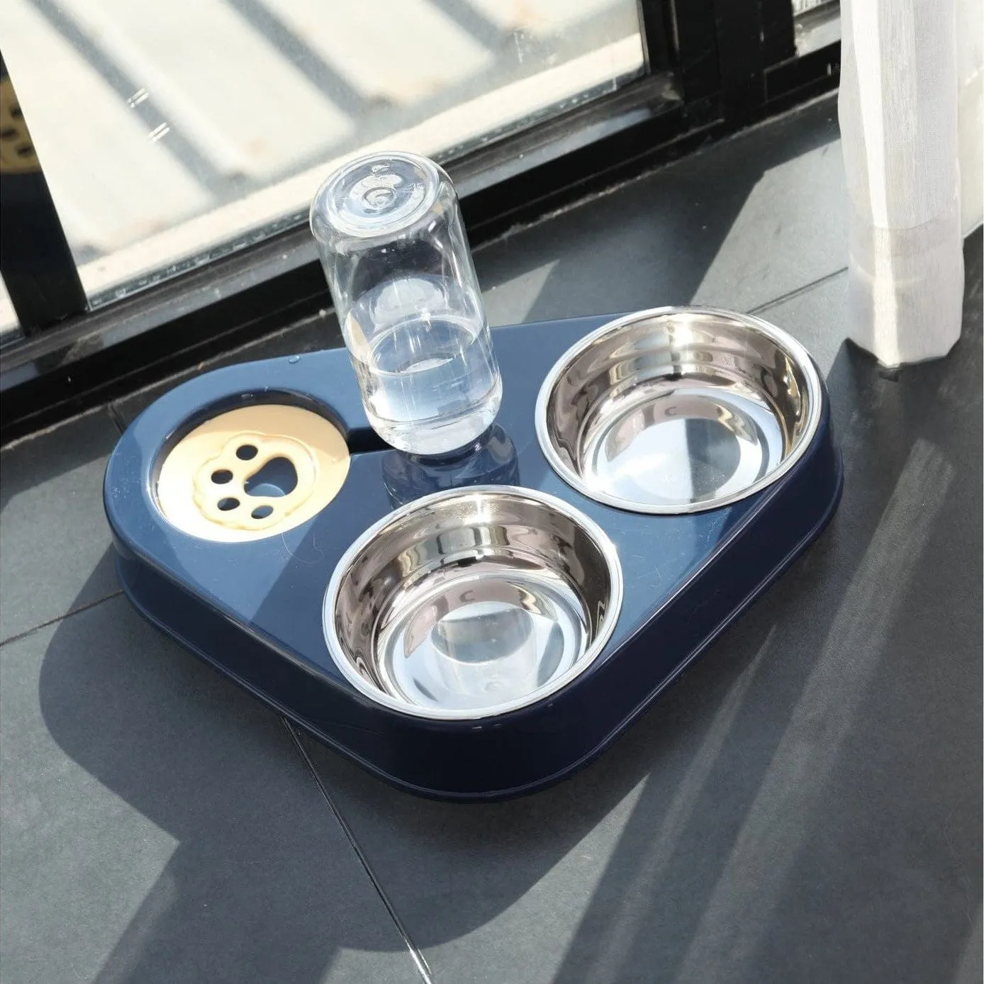 Automatic Refilling Three Bowls Large