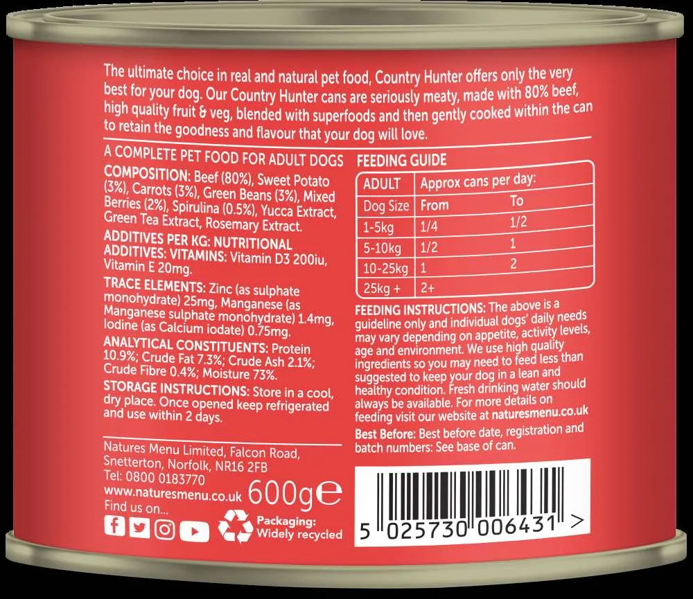 BEEF WITH SUPERFOOD CANS 600g
