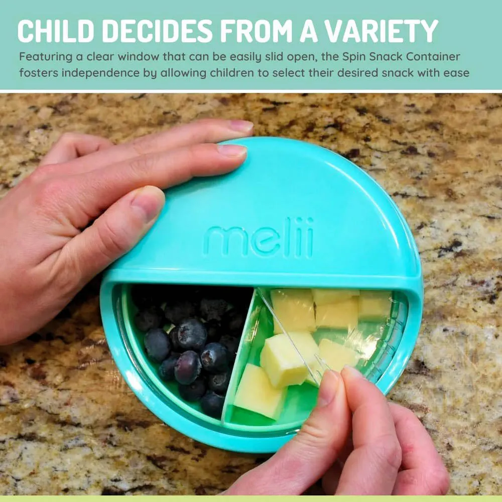 Blue Spin Snack Container