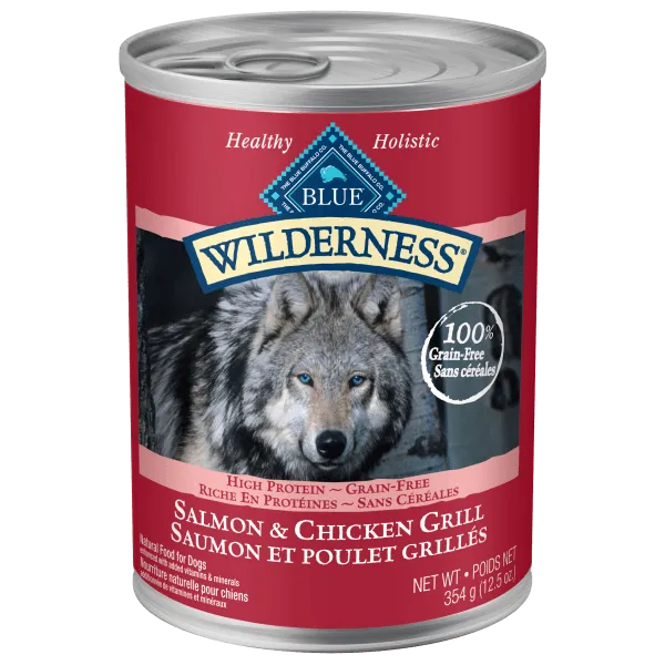 BLUE Wilderness Grain Free Salmon & Chicken Grill Canned Dog Food