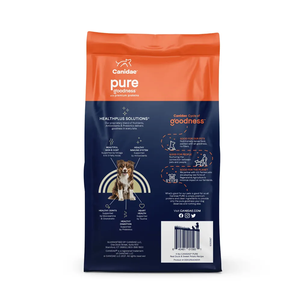 Canidae Pure Goodness Real Duck & Sweet Potato Recipe Adult Dry Dog Food