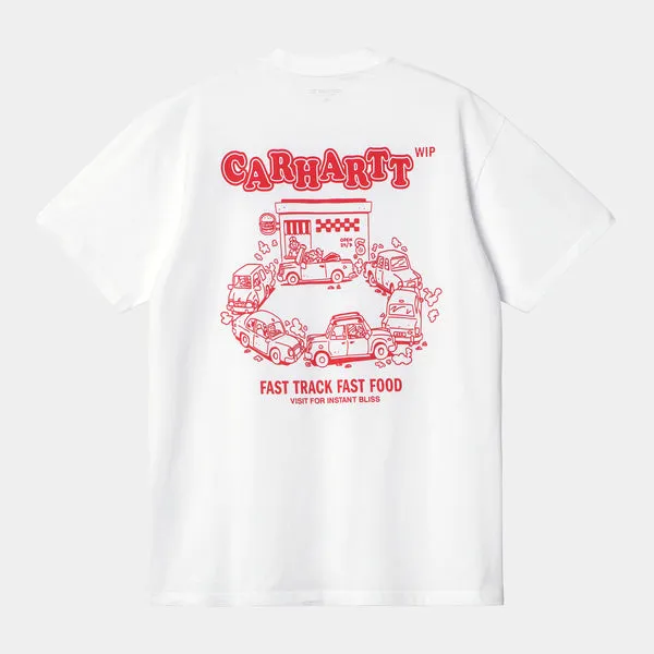 Carhartt WIP Fast Food T-Shirt - White / Red