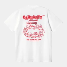 Carhartt WIP Fast Food T-Shirt - White / Red