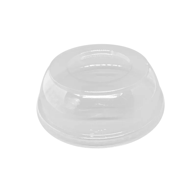 CCF 8-32OZ (D117MM) PET Plastic Dome Lid With No Hole For PET Deli Container