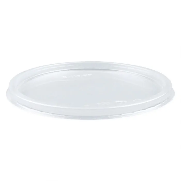 CCF 8-32OZ(D117MM) Deli PET Plastic Flat Lid - 500 Pieces/Case