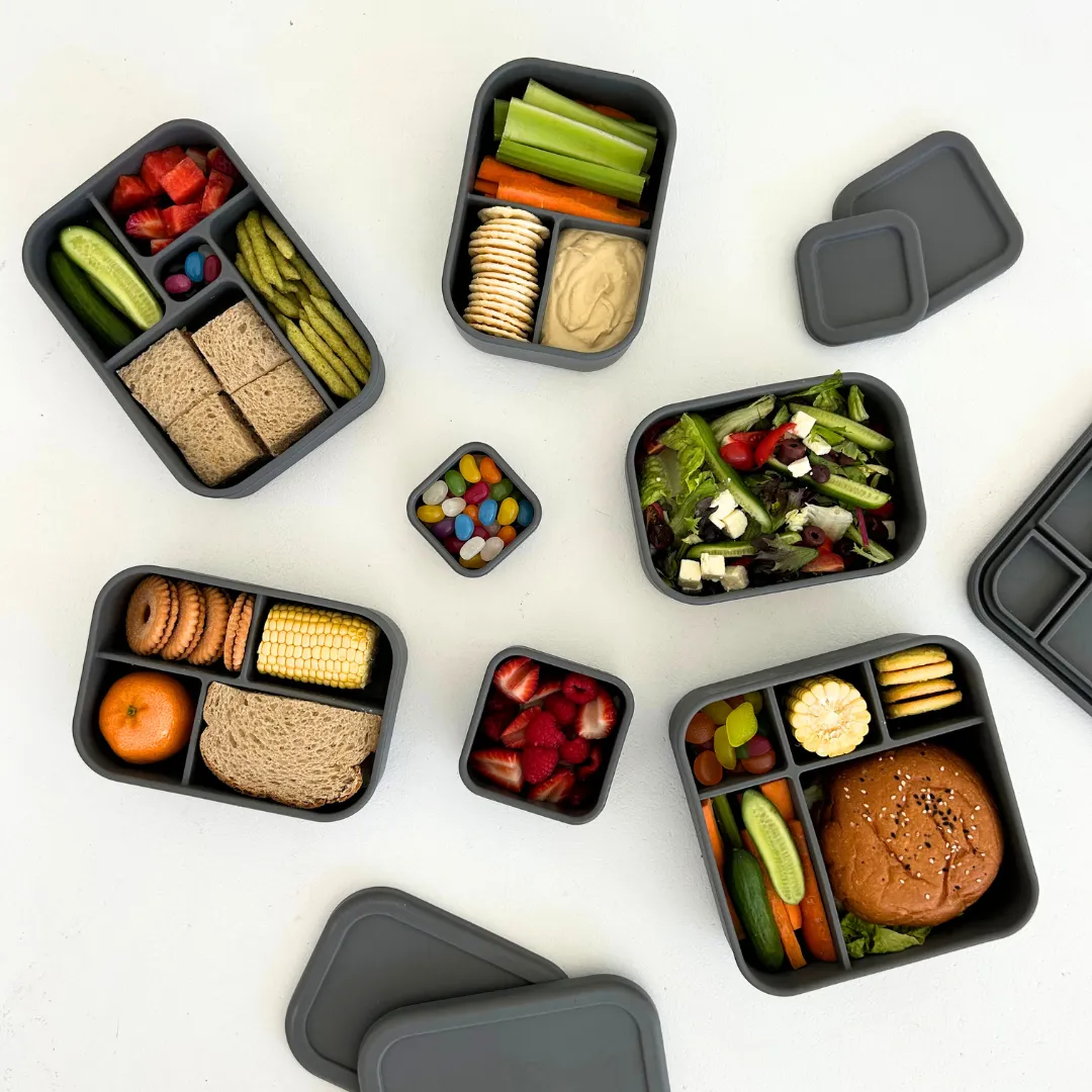 Charcoal Rectangle Silicone Container