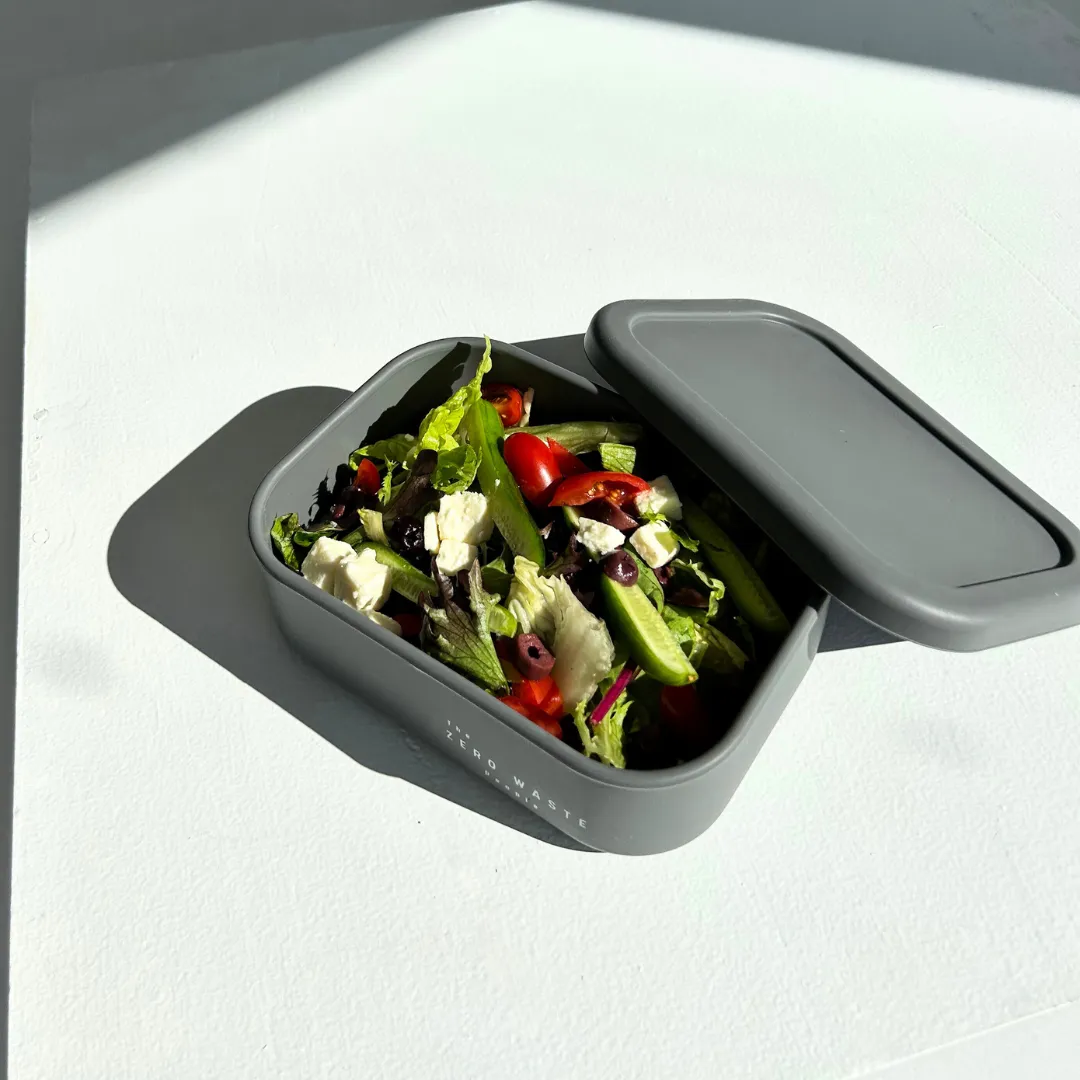 Charcoal Rectangle Silicone Container