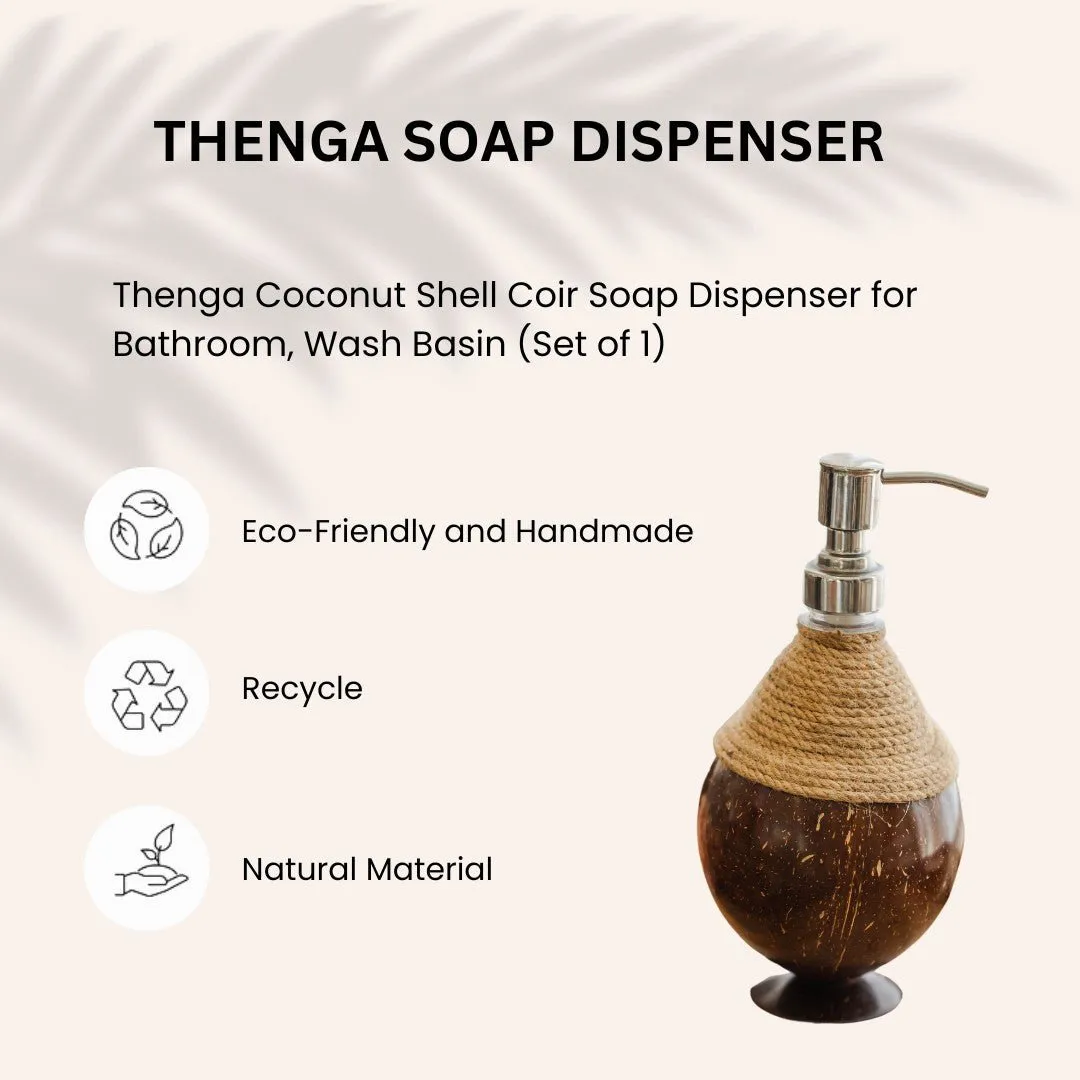 Coconut Shell Coir Pumb Soap Dispensers (Set of 1)