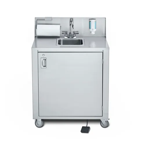 Crown Verity CV-PHS-1 Single Bowl Portable Hand Sink Cart