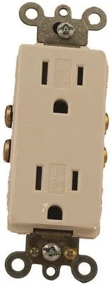 Decora Duplex, Tamper Resistant (nema 5-15r) Ivory