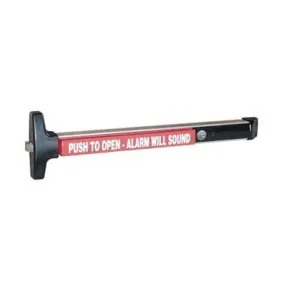 Detex V40 EE CD 628 99 36 Wide Stile Rim Exit Device, 36" Bar, Delayed Egress Device, Exit Only, Cylinder Dogging, Schlage M65, 2 Keys, Satin Aluminum