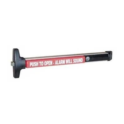 Detex V40 EE CD 628 99 36 Wide Stile Rim Exit Device, 36" Bar, Delayed Egress Device, Exit Only, Cylinder Dogging, Schlage M65, 2 Keys, Satin Aluminum