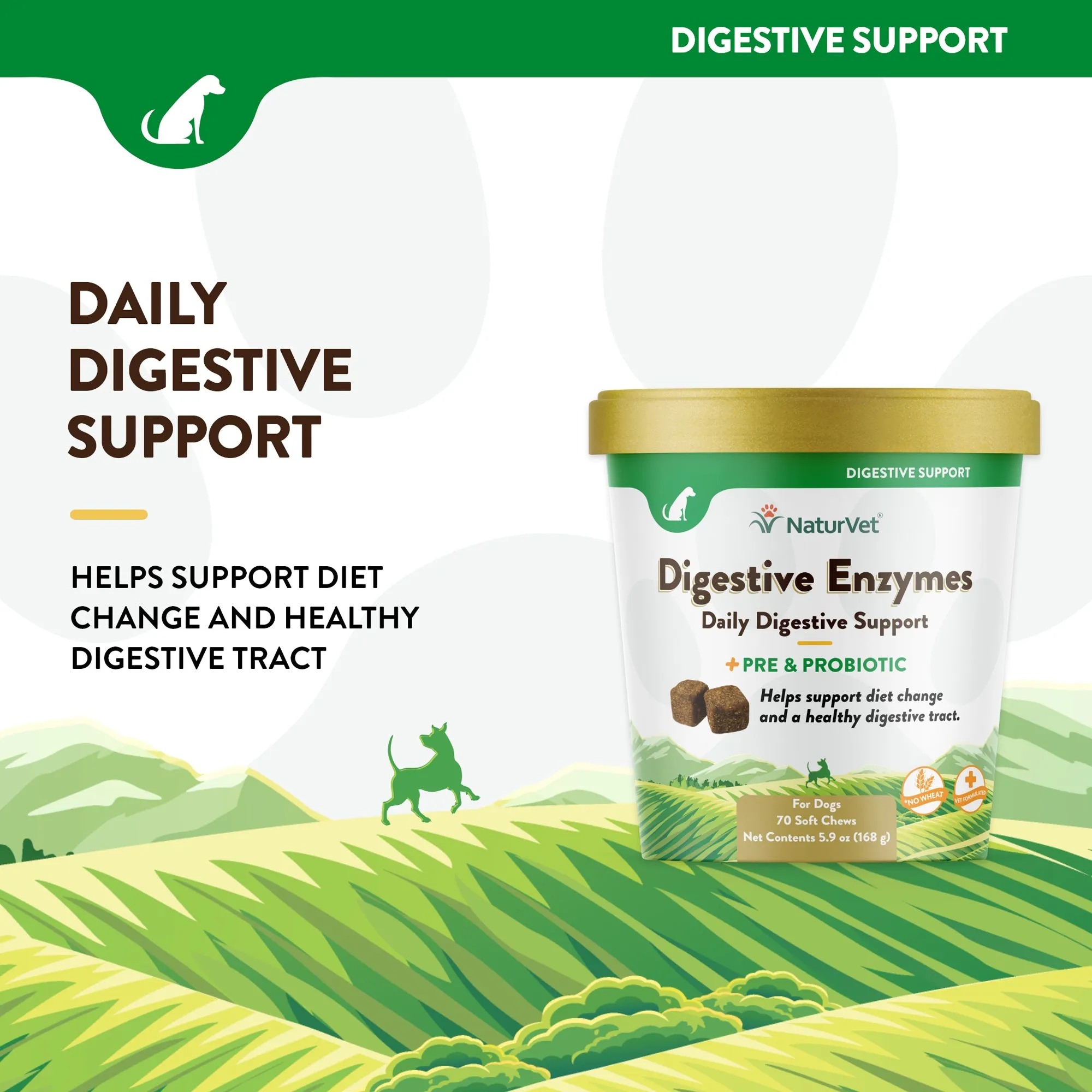 Digestive Enzymes Soft Chews with Prebiotics & Probiotics