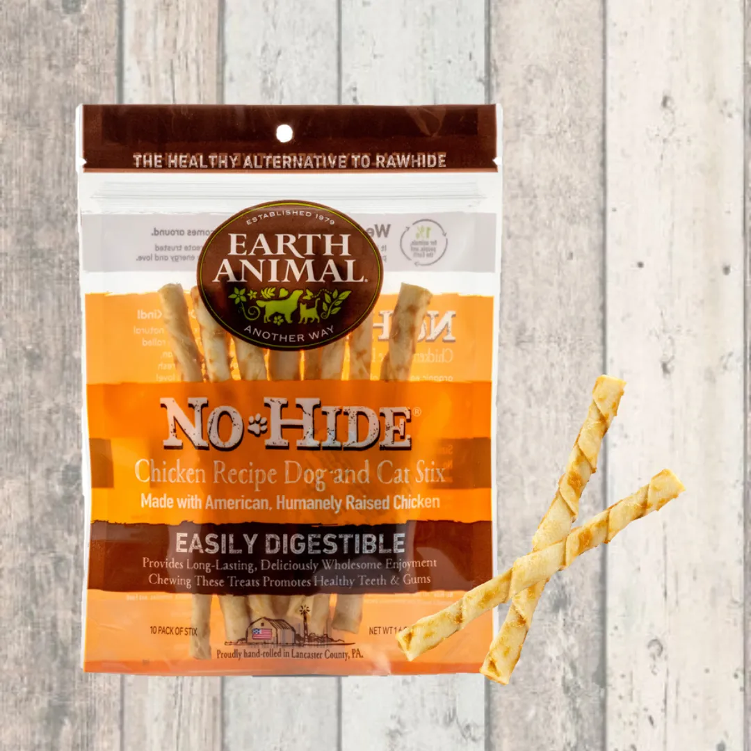 Earth Animal No-Hide Chew STIX for Small Dogs & Cats