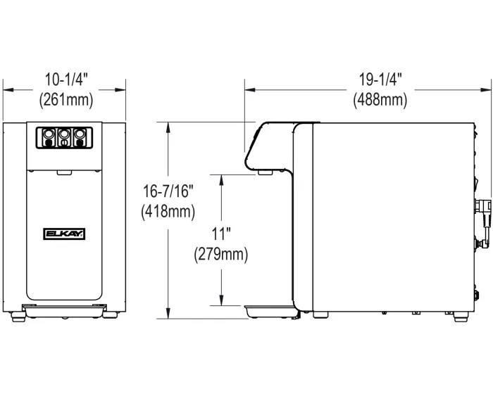 Elkay DSBS130UVPC | Countertop Water Dispenser | Filtered, Refrigerated