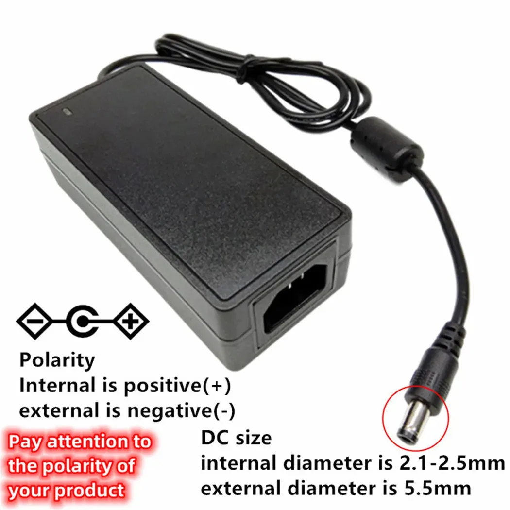 EU Plug Power Supply 5V 6V 7.5v 9V 12V 13.5V 15v 16V 18v 19V 20V 24V 25V 28V 29V 30V 31V 32V 36V 42V 48V 1A 2A 3A 4A 5A 6A Power Adapter