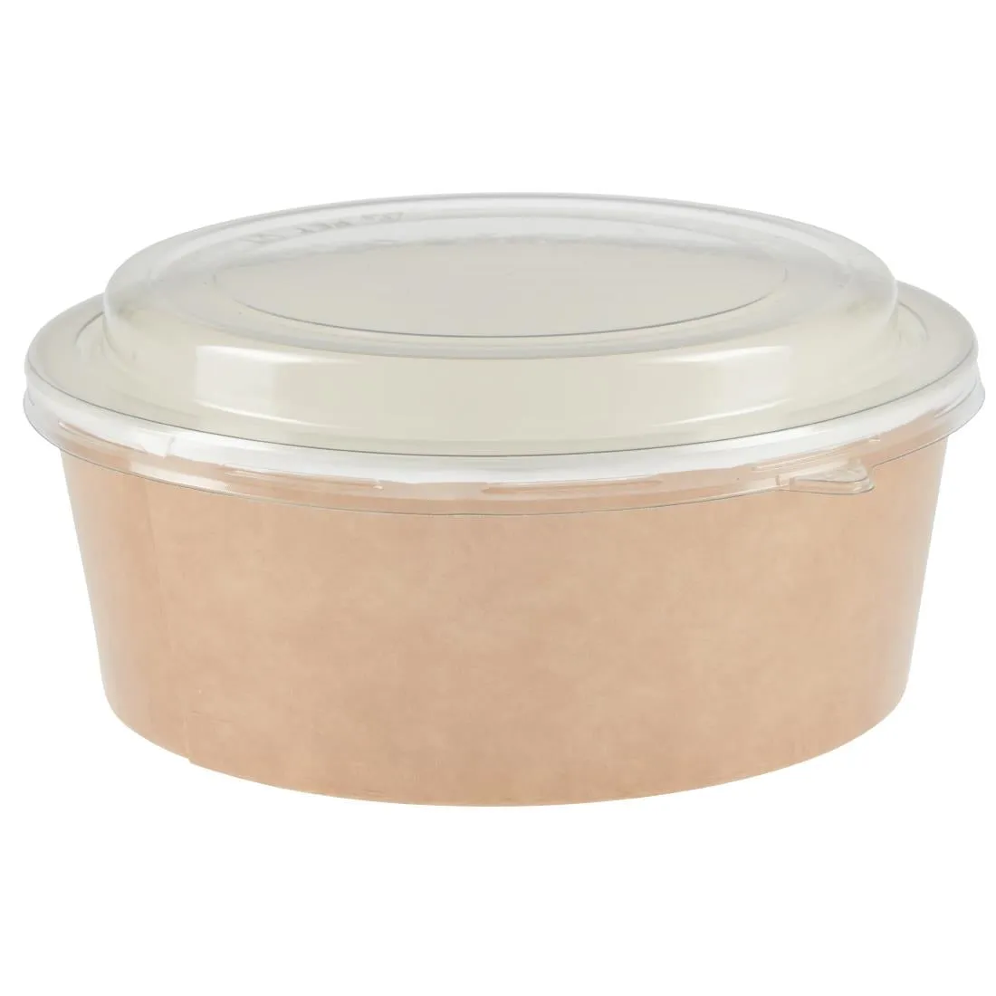 FA374 Colpac Recyclable Kraft Salad Pots With Lid Large 1300ml / 45oz (Pack of 150)