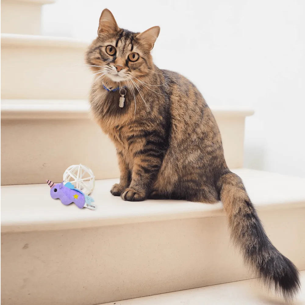 Fofos Unicorn in a Cage Toy for Cats (Purple)