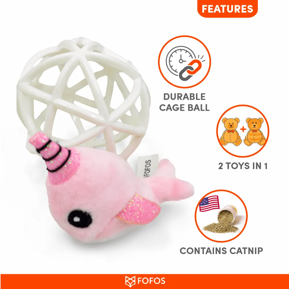 Fofos Unicorn in a Cage Toy for Cats (Purple)