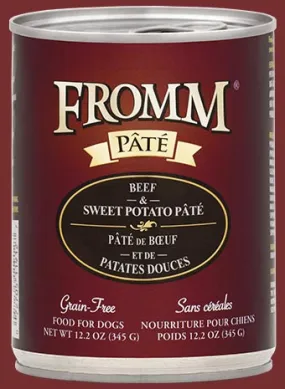 Fromm Grain Free Beef & Sweet Potato Pate Canned Wet Dog Food