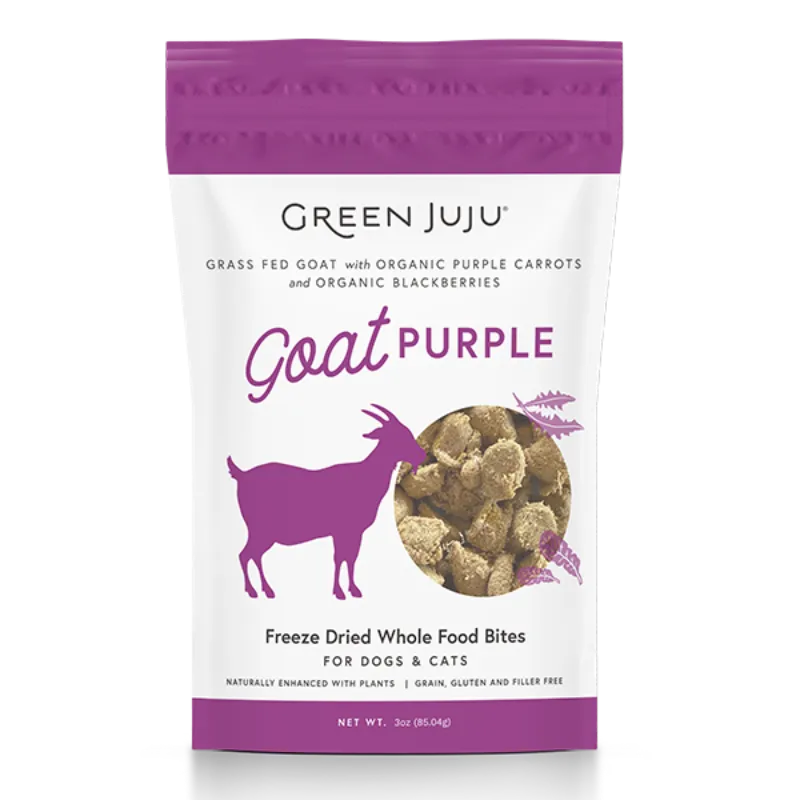 Green JuJu Dog/Cat Whole Food Bites Goat 3oz