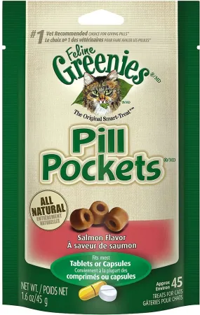 Greenies Pill Pockets Feline Salmon Flavor Cat Treats