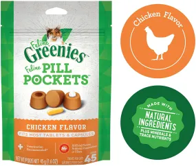 Greenies Pill Pockets for Cats Chicken Treats - 1.6 oz - 45 Count