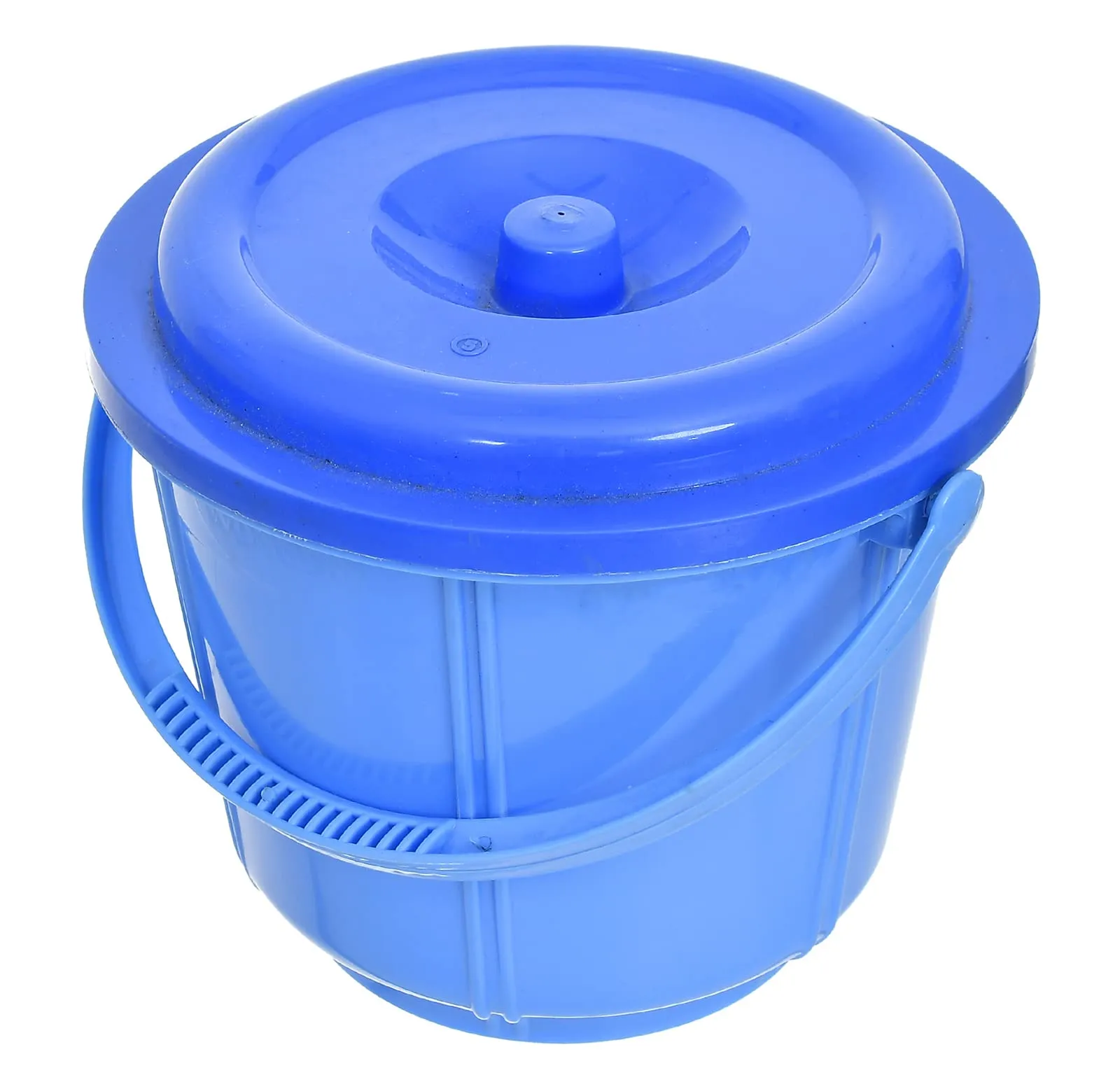 Heart Home Small Multiuses Plastic Kitchen & Pantry Storage Container/Bucket with Handle & Lid, 5 LTR.- Pack of 2 (Blue)-47HH01231