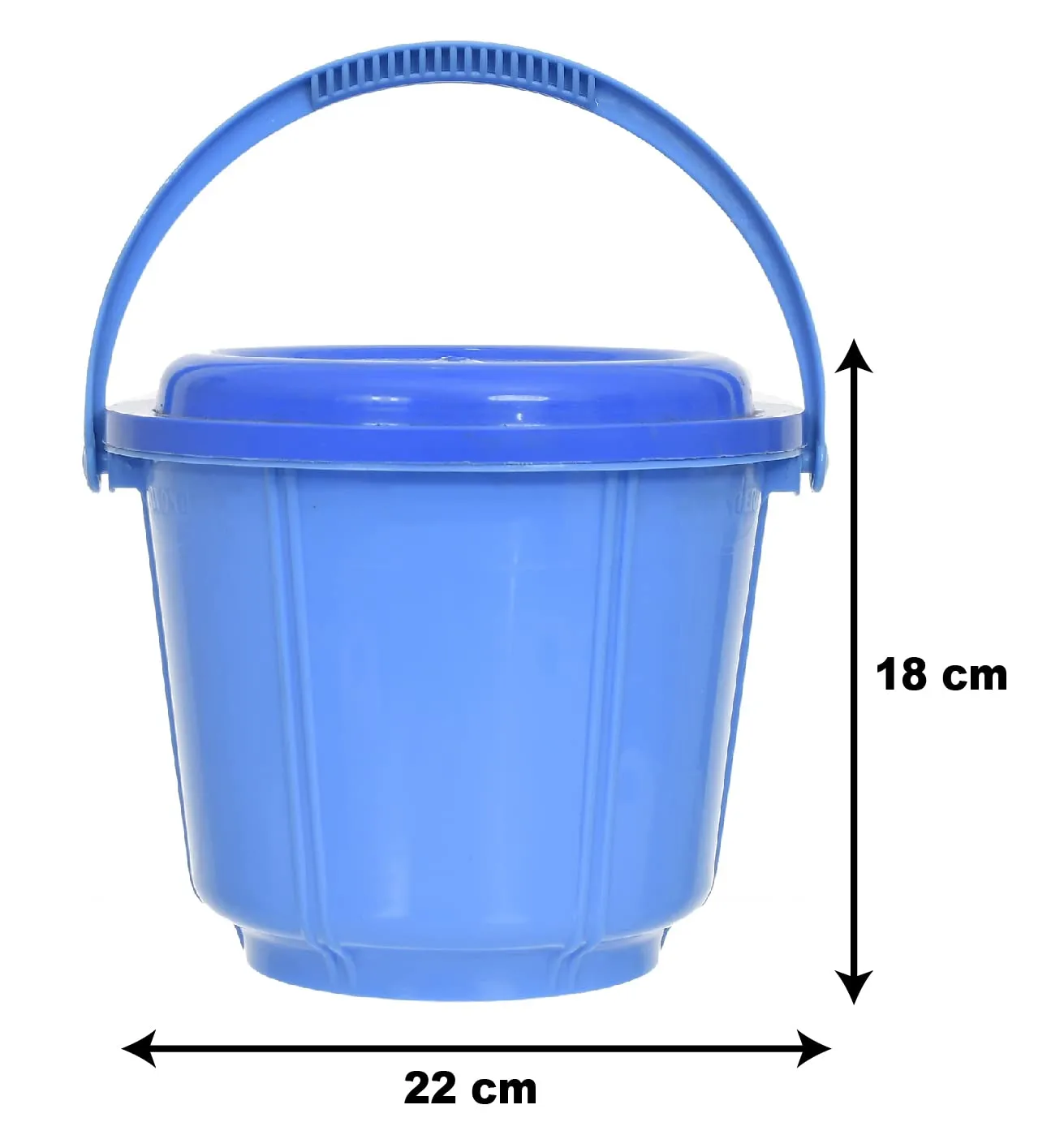 Heart Home Small Multiuses Plastic Kitchen & Pantry Storage Container/Bucket with Handle & Lid, 5 LTR.- Pack of 2 (Blue)-47HH01231