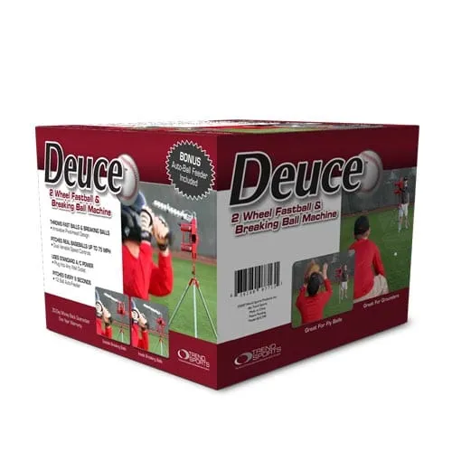 Heater Deuce 75 MPH 2 Wheel Curveball Machine With Auto Ballfeeder (Reconditioned) - DC799R
