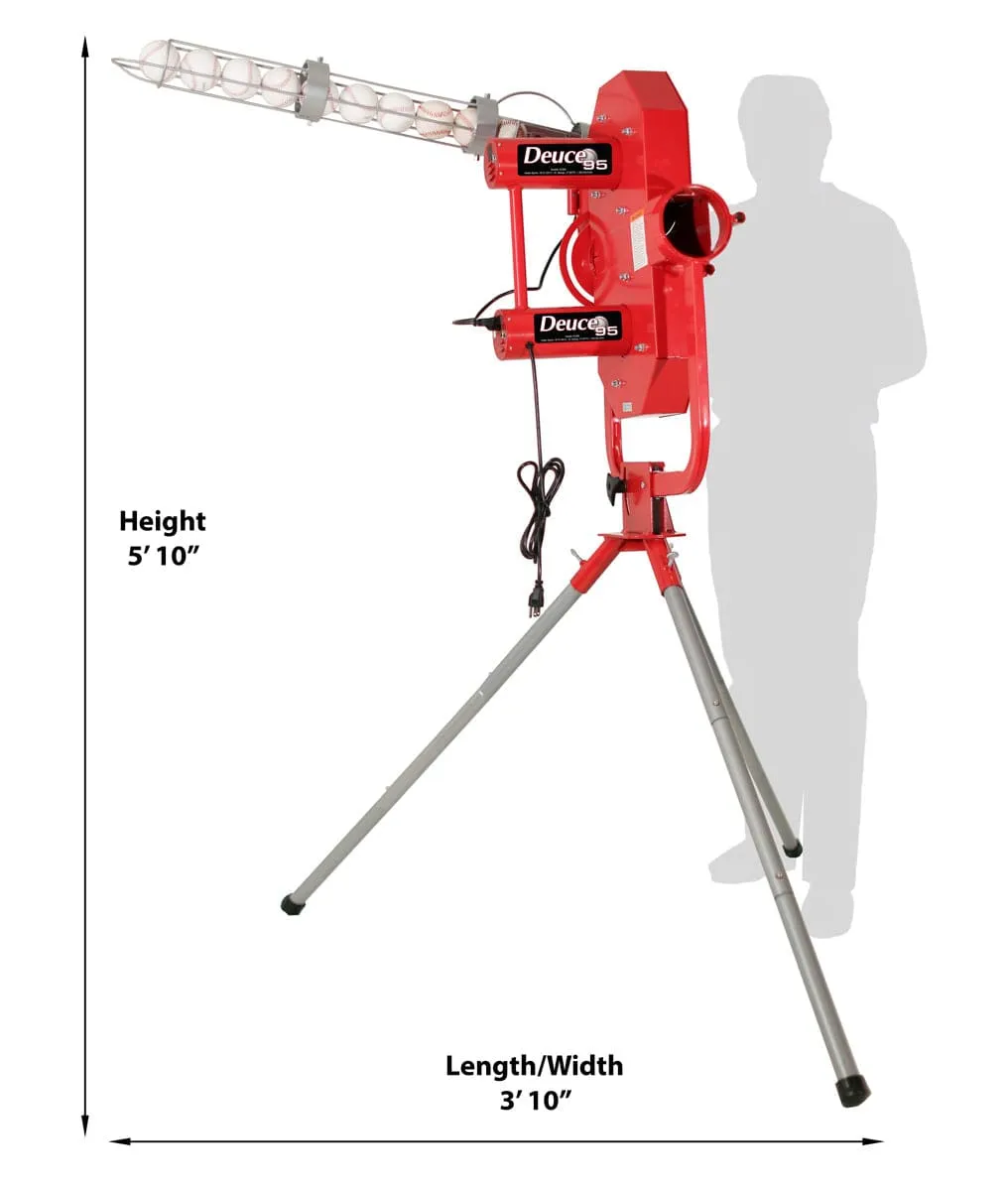 Heater Deuce 95 MPH 2 Wheel Curveball Machine With Auto Ballfeeder - DC899