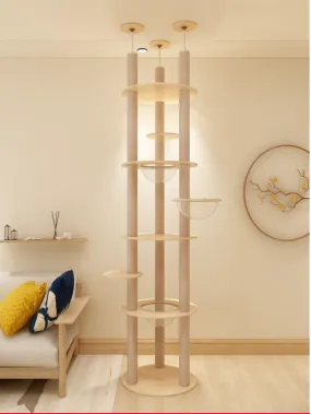 Jumping Wonderland Cat Condo High-end Ceiling height Cat Trees PVC pole