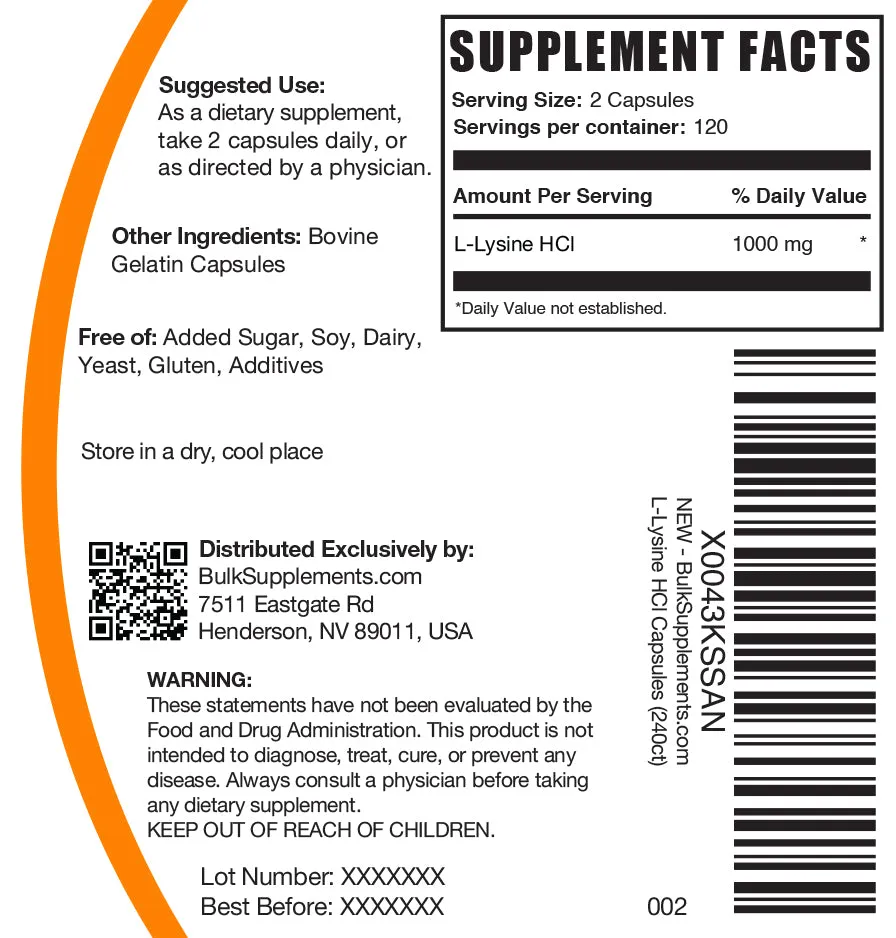 L-Lysine HCl Capsules